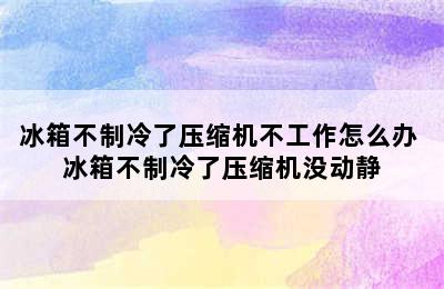 冰箱不制冷了压缩机不工作怎么办 冰箱不制冷了压缩机没动静